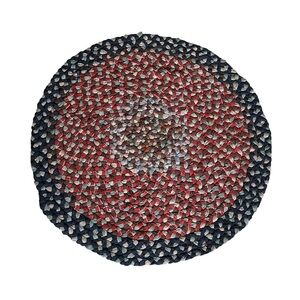 Handcrafted Bohemian Multicolour Braided Round Rug